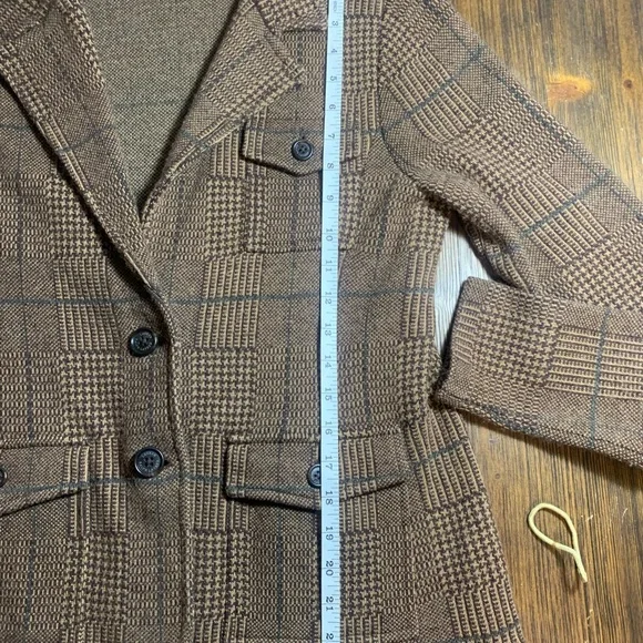 Lauren Ralph Lauren Brown Plaid Blazer - Picture 8 of 13